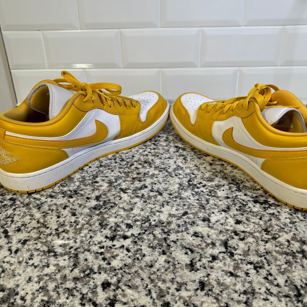 Nike Air Jordan 1 Low Pollen Yellow White Men’s Size 13 - Picture 8 of 11